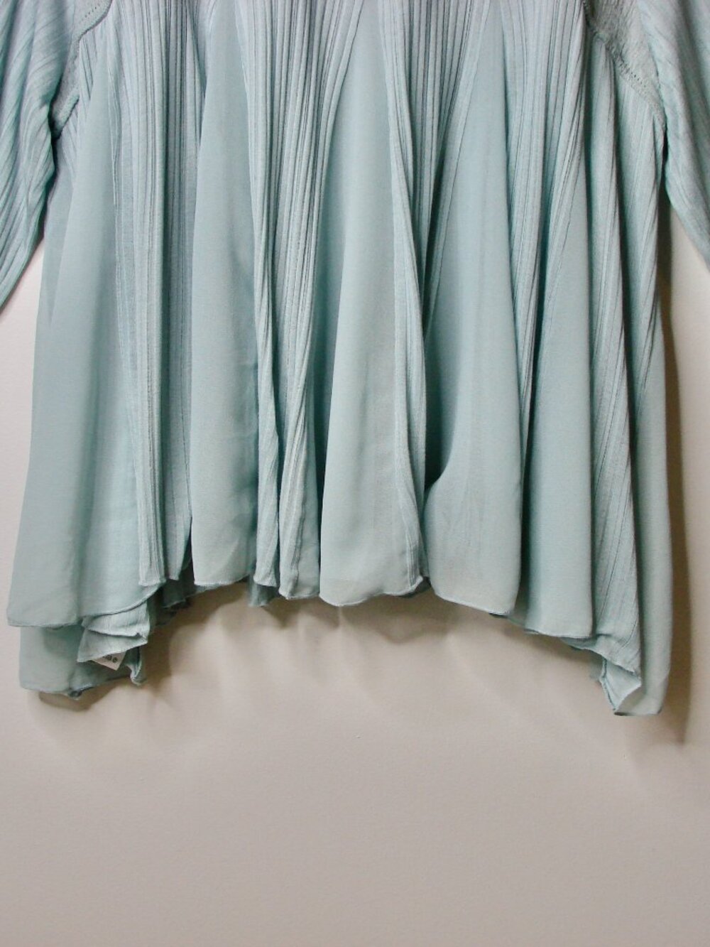 Free People Penny Lane Blue Tunic Top Blouse Lace Oversized Flowy Boho Small - Picture 13 of 14
